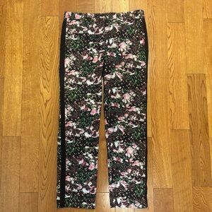 Authentic Givenchy Black Pants with Floral Accents